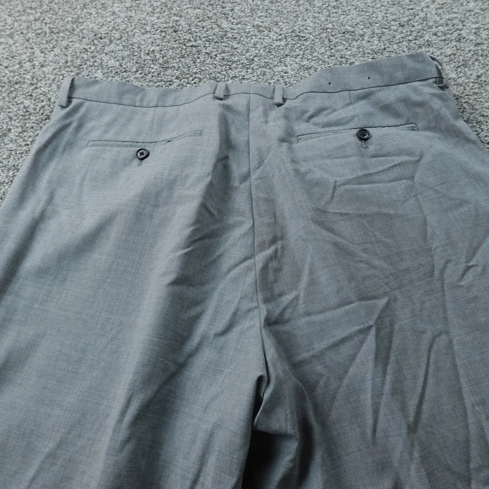 Banana Republic Pants Mens 38X32 Gray Wool Slim Dress Slacks Trouser Flat Front